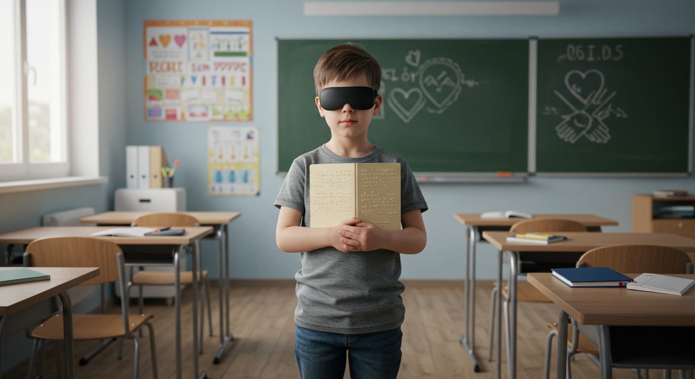Marley, 8 ans, autiste et malvoyant, perd son AESH formée au braille. Découvrez l’impact sur sa scolarité et les défis de l’inclusion scolaire.