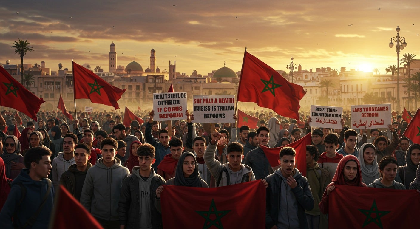 La jeunesse marocaine GenZ 212 organise des sit-in pacifiques pour des réformes en santé, éducation et contre la corruption. Découvrez leur combat !