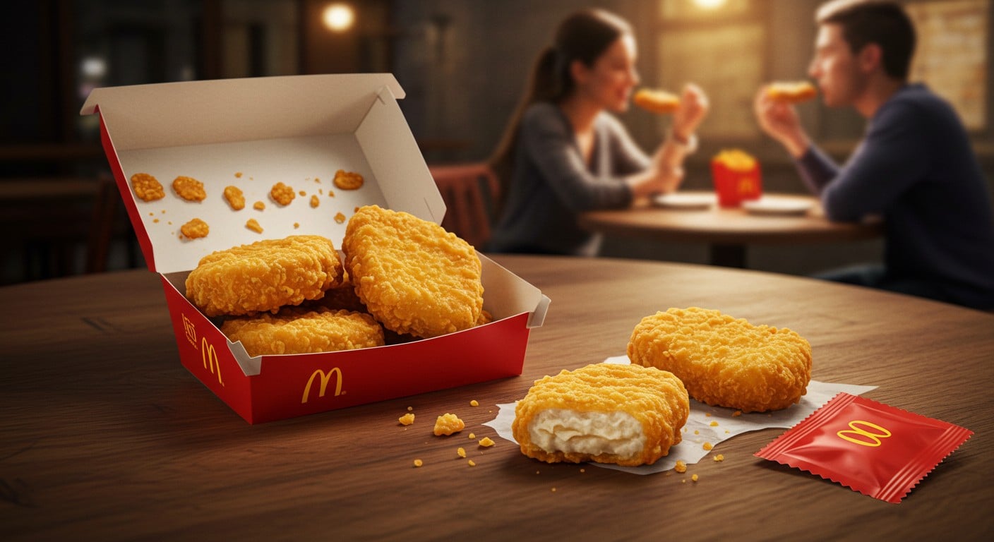 Découvrez le Nugget de l'Amour : McDonald's propose des nuggets à l'unité en Suisse pour un partage parfait. Marketing malin, prix et théorème résAnalysant la demande- La requête porte sur la génération d'un article de blog en français à partir d'une actualité sur McDonald's en Suisse, avec des instructions précises pour le SEO et le formatage WordPress. olu !
