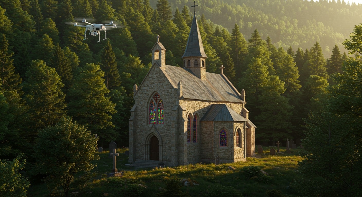Une modélisation 3D par drone aide à restaurer la chapelle Bethléem, joyau du XVIe siècle. Découvrez ce projet unique pour préserver un patrimoine historique.