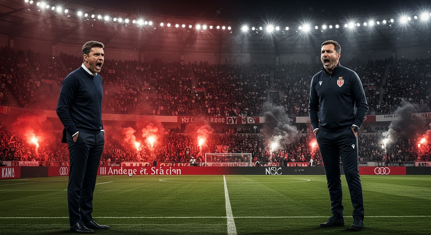 Monaco-Nice : Adi Hütter et Franck Haise sous pression avant un derby crucial. Découvrez les enjeux tactiques et les défis des deux entraîneurs.