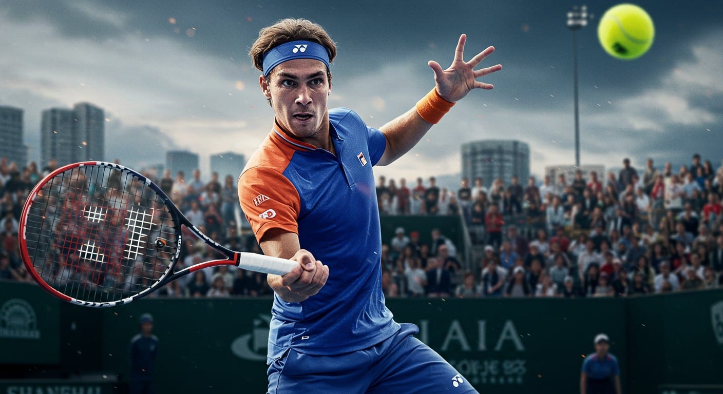 Giovanni Mpetshi Perricard bat Taylor Fritz à Shanghai, un exploit majeur ! Découvrez son parcours et son prochain défi contre Holger Rune.