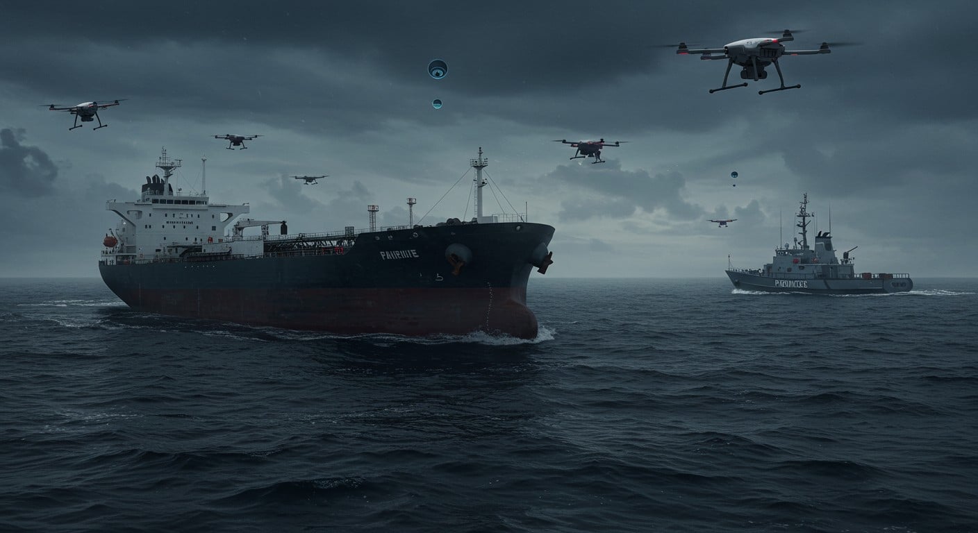 Un pétrolier russe suspect, le "Pushpa", ancré près de Saint-Nazaire, intrigue. Lié à des drones au Danemark, fait-il partie d’une flotte fantôme ? Découvrez les secrets de cette affaire.