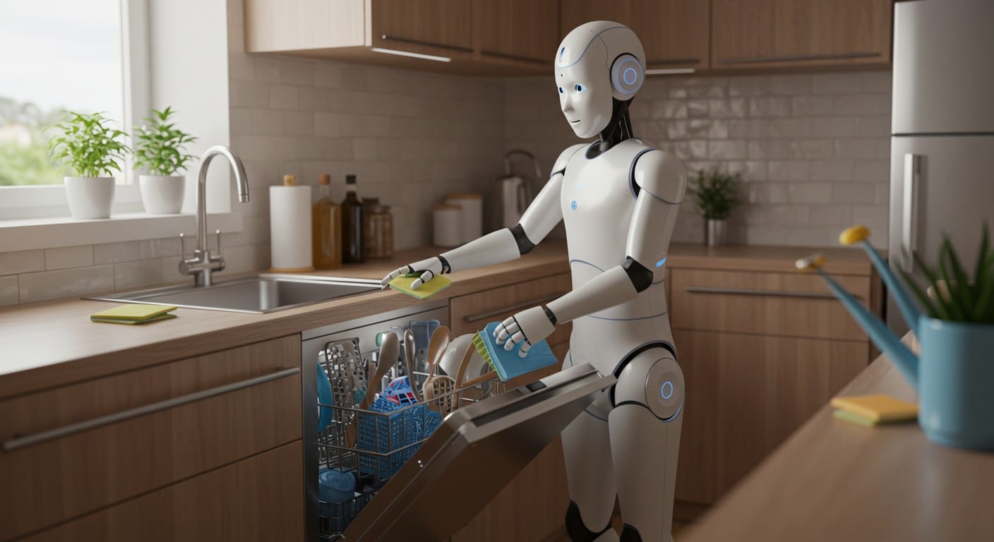 Découvrez NEO, le robot humanoïde qui fait vaisselle et ménage pour 430€/mois. Disponible 2026, IA intégrée, mais avec limites. Analyse complète et avis.