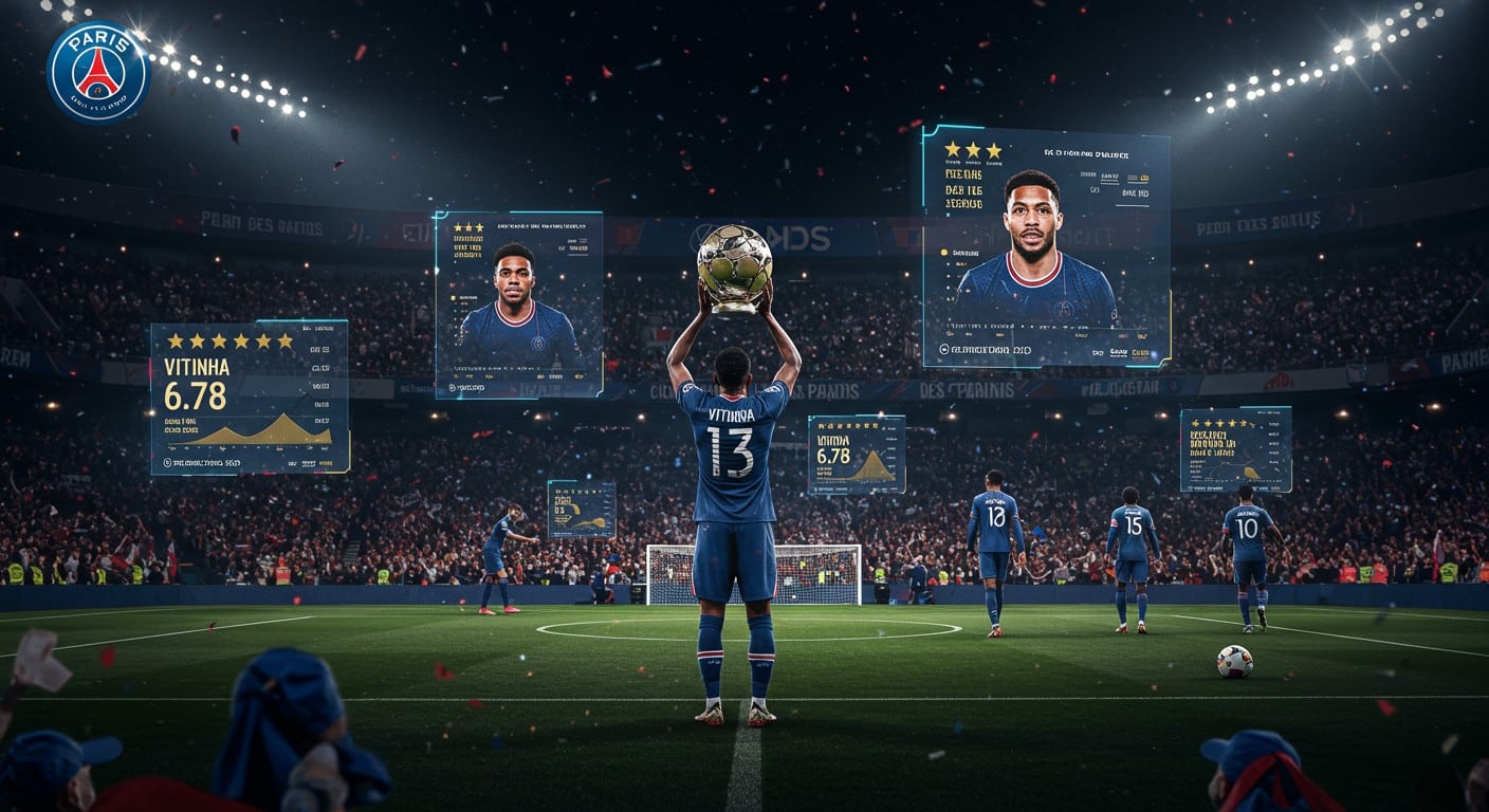 Découvrez les notes des joueurs du PSG pour la saison 2025-2026, avec Vitinha en tête et les stats des buteurs. Qui domine ? Analyse complète et classements exclusifs pour les fans.