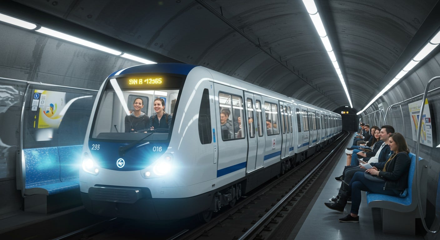 Découvrez le métro MF19 de la ligne 10 : plus lumineux, confortable, avec prises USB. Une révolution pour les voyageurs parisiens !
