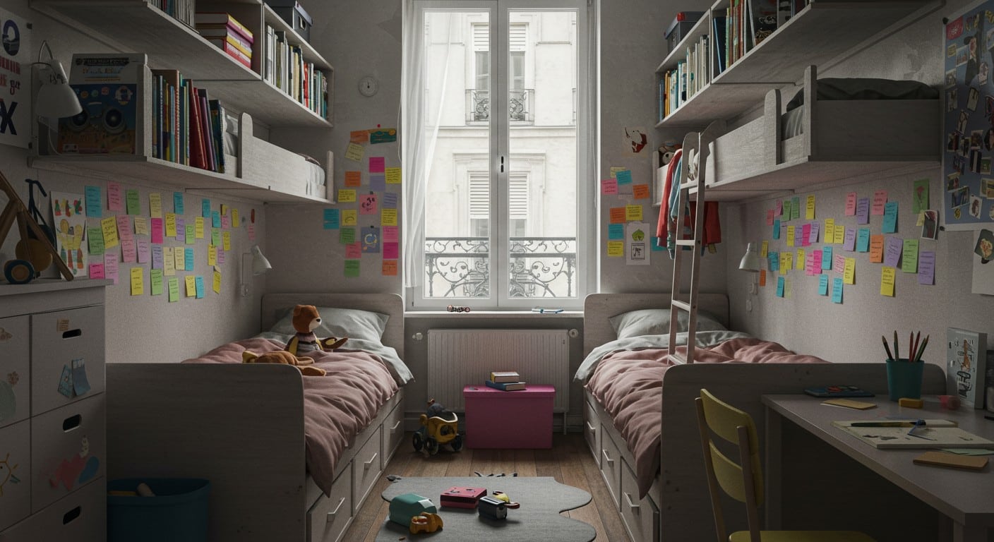 À Paris, loyers élevés et manque de place forcent les enfants à partager leur chambre. Découvrez les défis, les astuces et les histoires touchantes de ces familles.