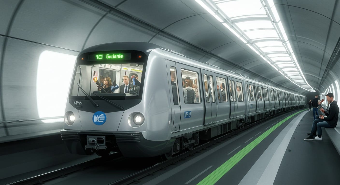 Découvrez le métro MF19, le futur du transport parisien sur la ligne 10. Confort, technologie et modernité au service des usagers. À quoi s’attendre ?