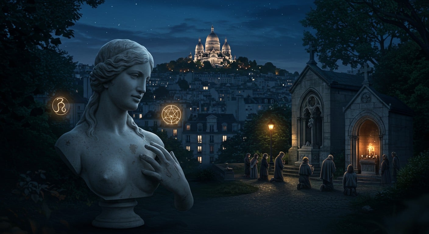 Imaginez effleurer un buste pour oublier un chagrin d'amour, ou prier dans une crypte contre la calvitie... Paris cache des rituels mystiques pour tous les maux. Mais lequel essayera-t-on en premier ? Découvrez ces secrets qui intriguent depuis des siècles...