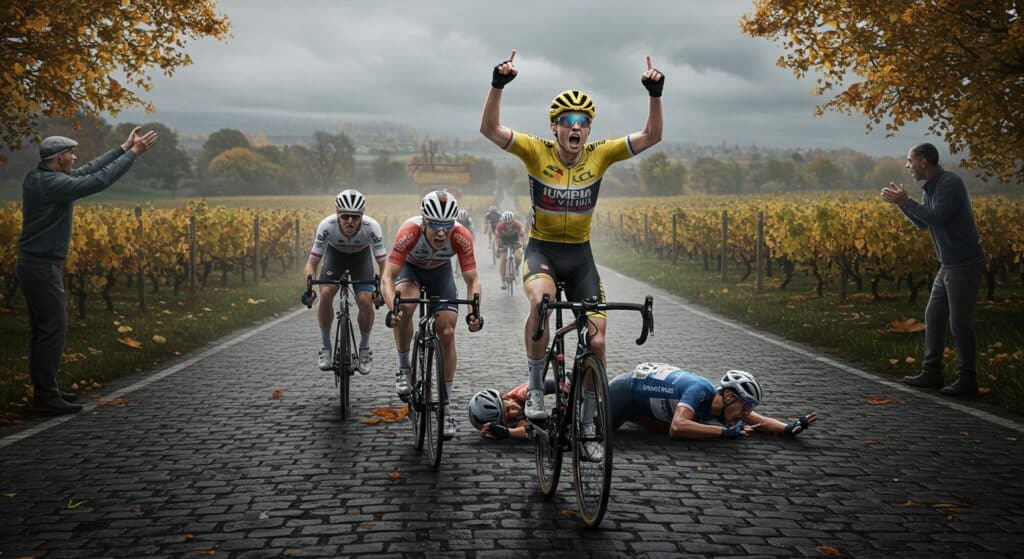 Paris-Tours 2025 : Trentin Gagne en Chaos