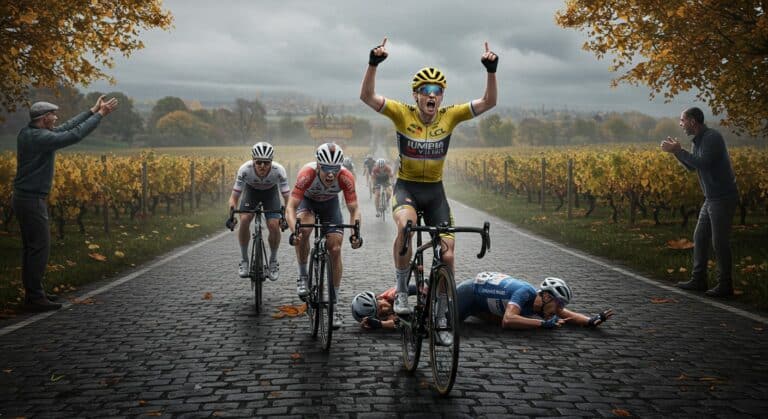 Paris-Tours 2025 : Trentin Gagne en Chaos