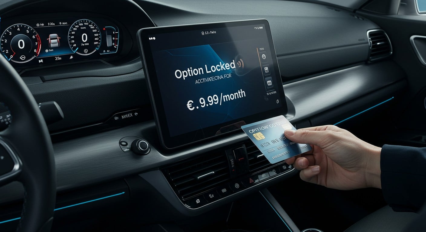 Découvrez comment les constructeurs automobiles monétisent des options déjà installées dans votre voiture via des abonnements. Une révolution controversée !
