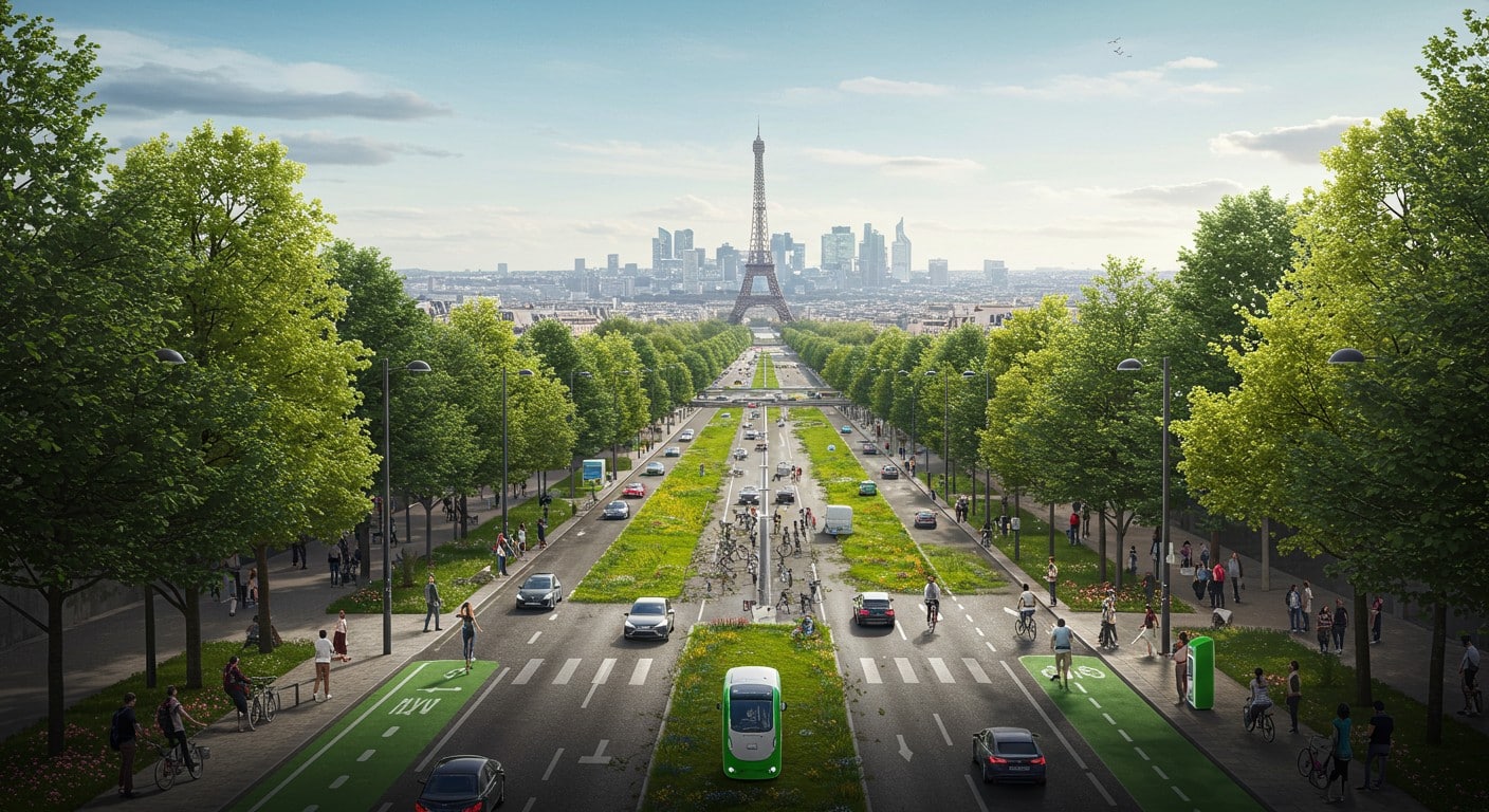 Comment les candidats aux municipales 2026 veulent transformer le périphérique parisien : végétalisation, pistes cyclables, marathons. Découvrez leurs visions !