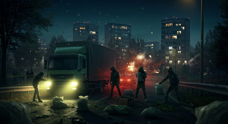 Pillage Camion Cannabis Mantes-la-Jolie Val-Fourré