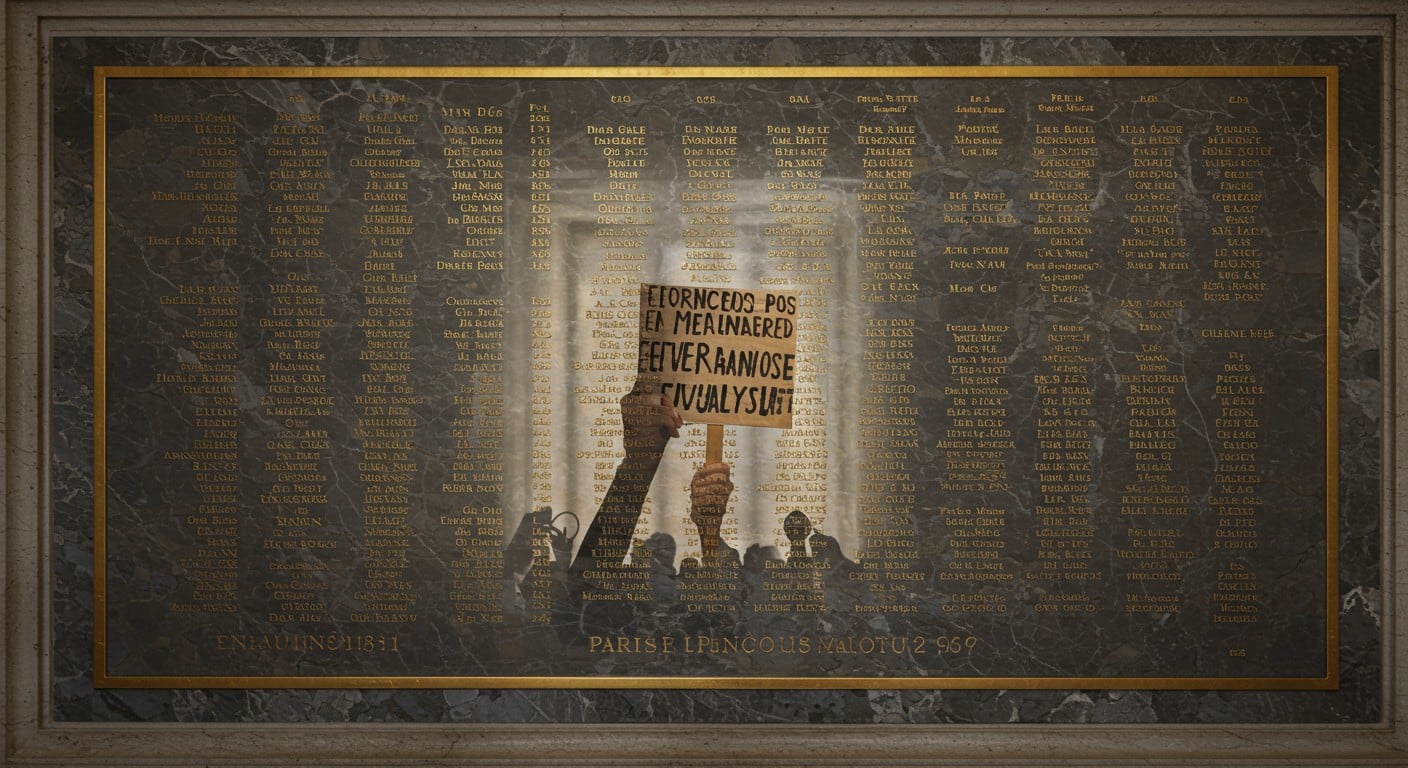 La plaque d’honneur des élus parisiens, dominée par des noms masculins, crée la controverse. Les écologistes demandent son retrait. Décryptage d’un débat brûlant.