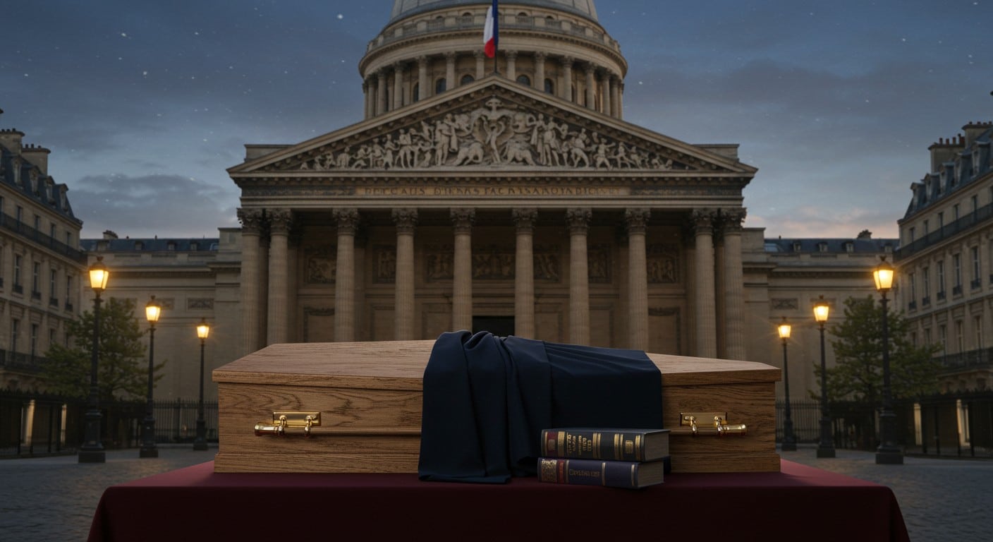 Robert Badinter au Panthéon : pourquoi son corps n’y repose pas ? Découvrez les raisons émouvantes et les objets symboliques choisis pour son cercueil.