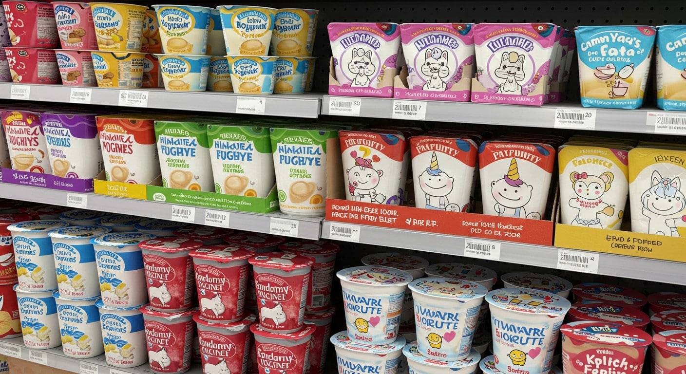 Découvrez pourquoi les produits laitiers pour enfants, malgré leurs promesses, sont souvent trop sucrés, salés ou gras. Un marketing trompeur ?