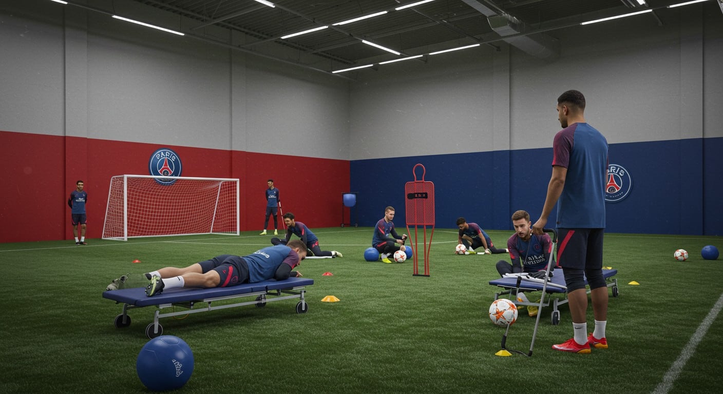 Le PSG profite de la trêve pour remettre ses joueurs blessés sur pied. Découvrez comment les stars se préparent pour un retour explosif !