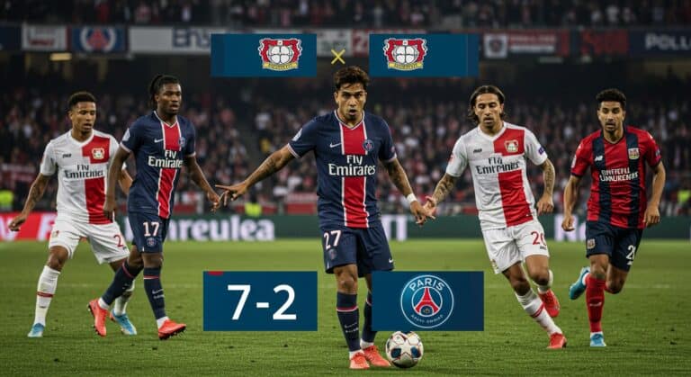 PSG Écrase Leverkusen 7-2 : Vitinha et Doué Brillent