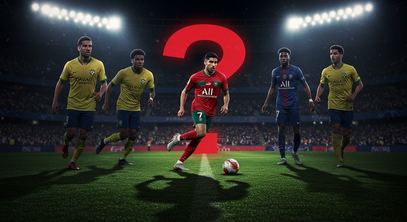 Découvrez les alternatives au PSG quand Achraf Hakimi est absent. Marquinhos, Zaïre-Emery ou un jeune ? Analyse complète des options pour l'arrière droit.