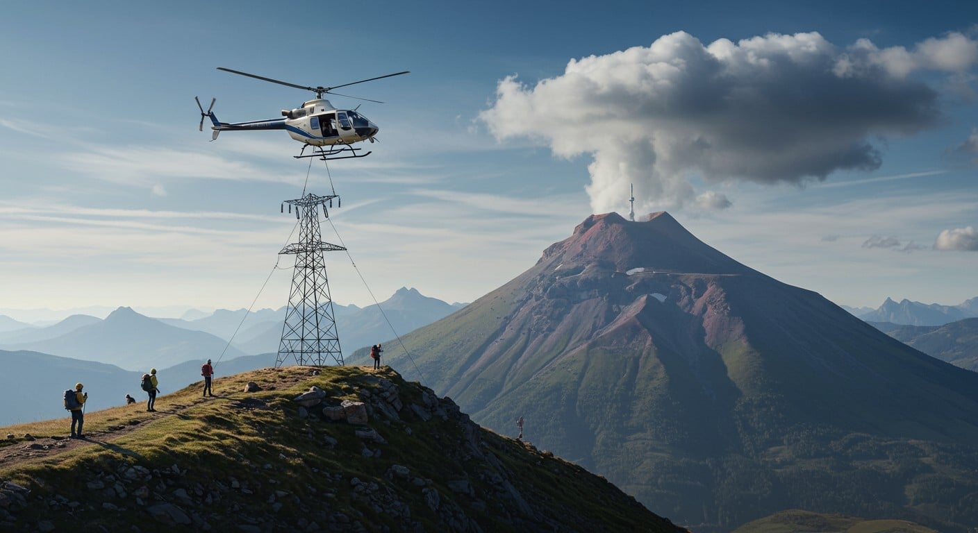 Découvrez comment des hélicoptères ont retiré 38 pylônes centenaires au Puy de Dôme, site UNESCO, pour restaurer le paysage et sécuriser les réseaux. Une opération inédite en France !