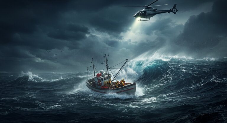 Quatre Marins Secourus en Pleine Tempête au Large d’Ouistreham