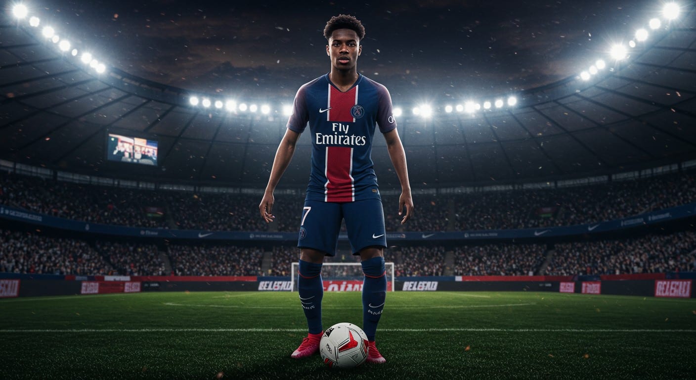 Quentin Ndjantou, 18 ans, impressionne lors de sa première titularisation avec le PSG face à Lille (1-1). Découvrez son parcours et son impact !