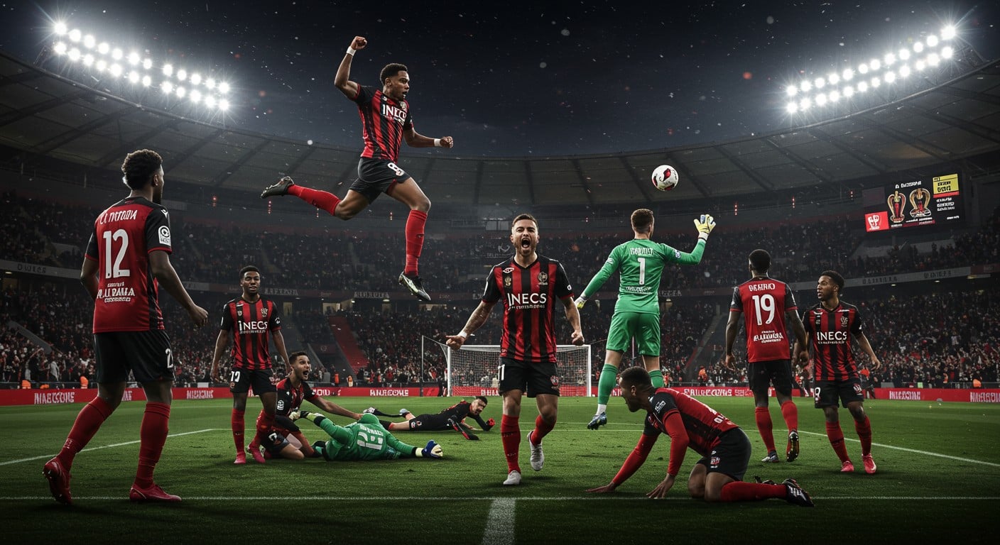 Découvrez comment l'OGC Nice enchaîne les victoires en Ligue 1 face aux gros, malgré une domination subie et un jeu défensif. Analyse d'un renouveau douloureux mais efficace.