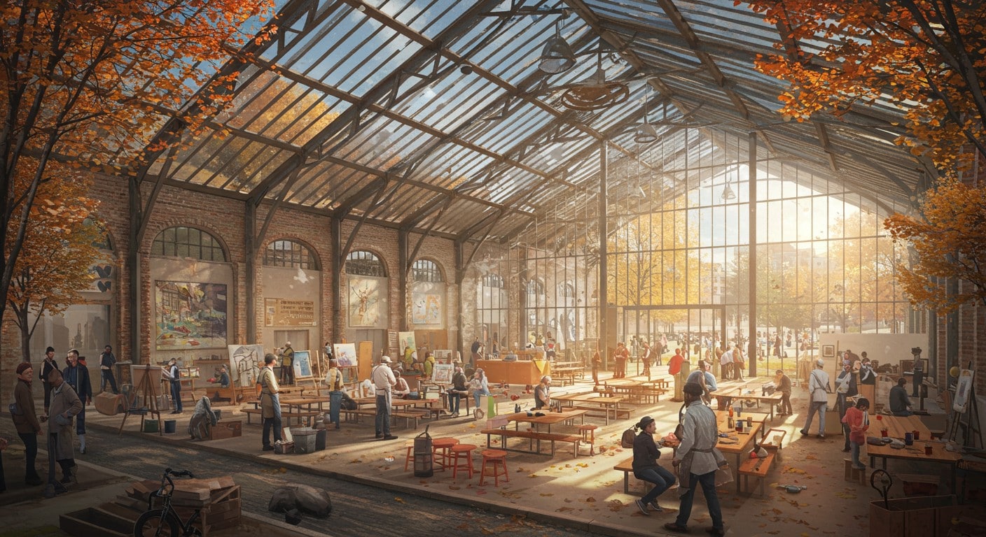 Découvrez comment la halle des Grésillons à Gennevilliers renaît après 20 ans d'abandon. Un espace vivant pour artisans et artistes qui booste le quartier !