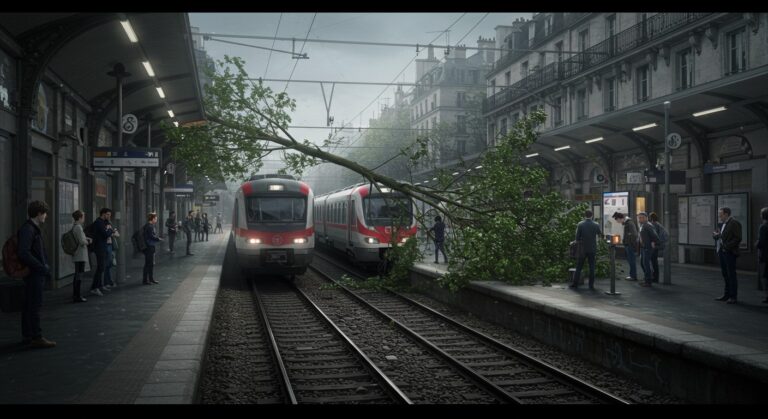 RER C et Ligne H Paralysés : Chute d’Arbre Perturbe les Transports