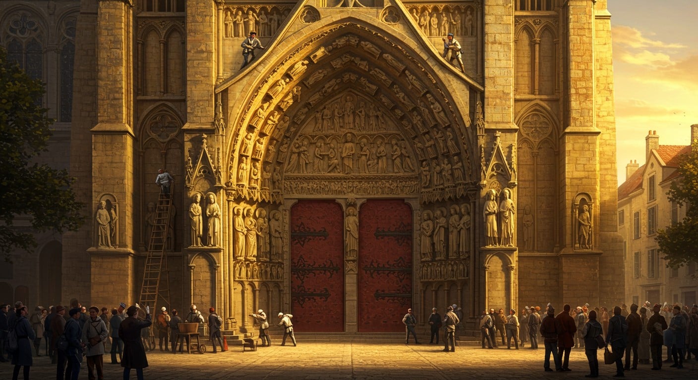 La cathédrale de Chartres lance un appel aux dons pour restaurer son portail sud, dernier vestige encrassé. Découvrez ce projet ambitieux dès 2027 !