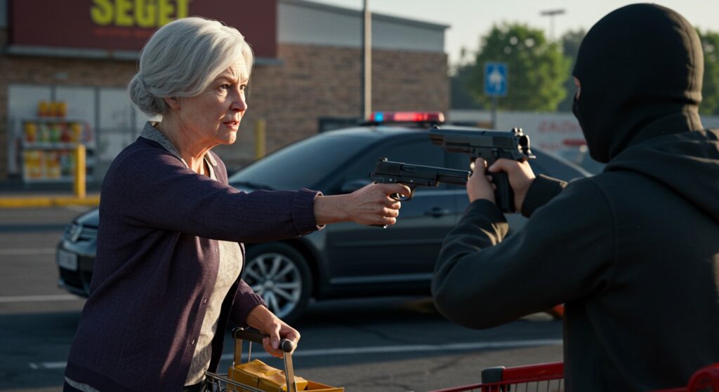 Retraitée Courageuse Stoppe Braqueur à Brie-Comte-Robert