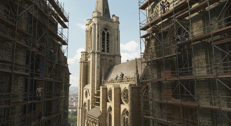 Saint-Denis : La Flèche de la Basilique Reconstruite