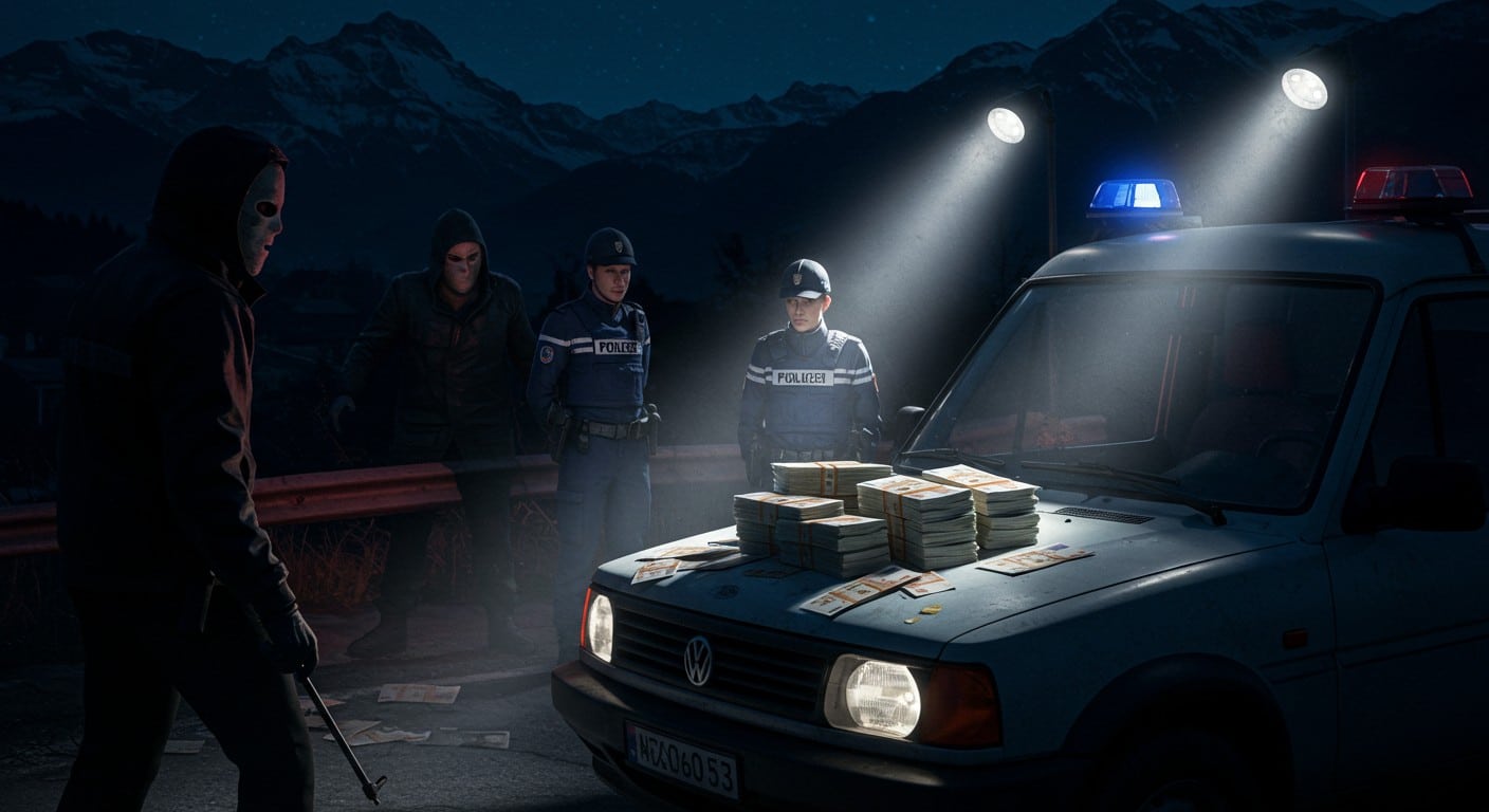 Saisie de 800 000 € en liquide lors d’un contrôle routier dans les Pyrénées-Atlantiques, suivie d’une tentative de vol. Découvrez les détails de cette affaire troublante.