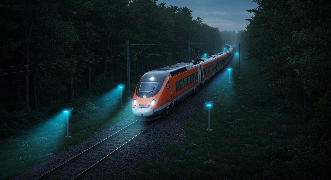 Découvrez Blue Sentinel, l'innovation française qui réduit de 90% les collisions trains-animaux en Normandie. Une solution son et lumière écolo qui sauve vies et retards !
