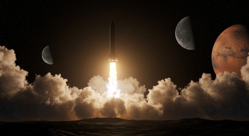 Starship Réussit Son Vol : Musk Défie la Lune et Mars