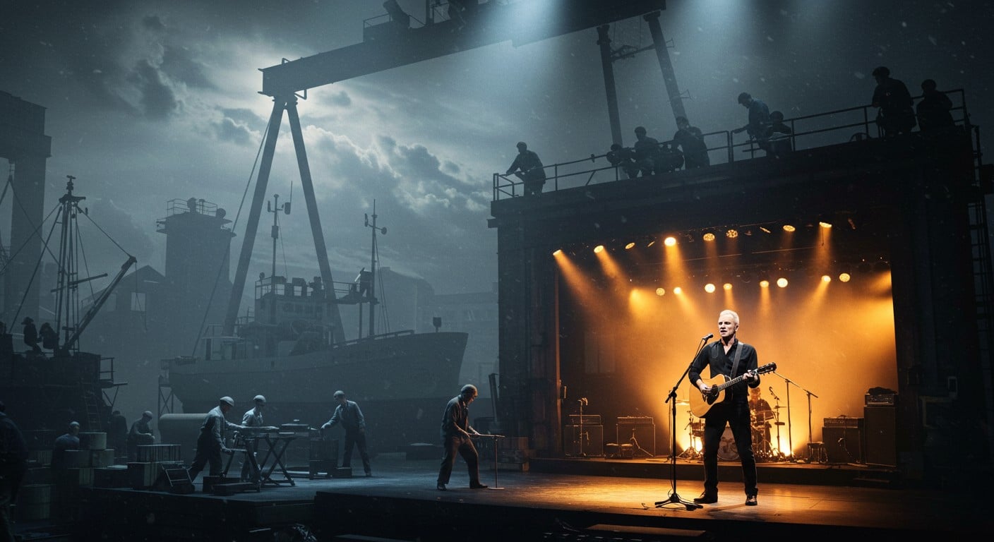 Sting dévoile The Last Ship, comédie musicale hommage aux chantiers navals. Découvrez ce spectacle poignant prévu pour 2026, entre musique et émotion.