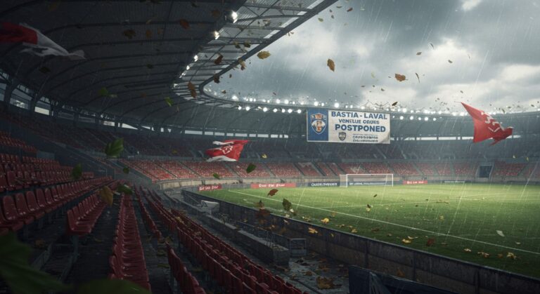 Tempête Benjamin : Bastia-Laval Reporté, le Football à l’Arrêt