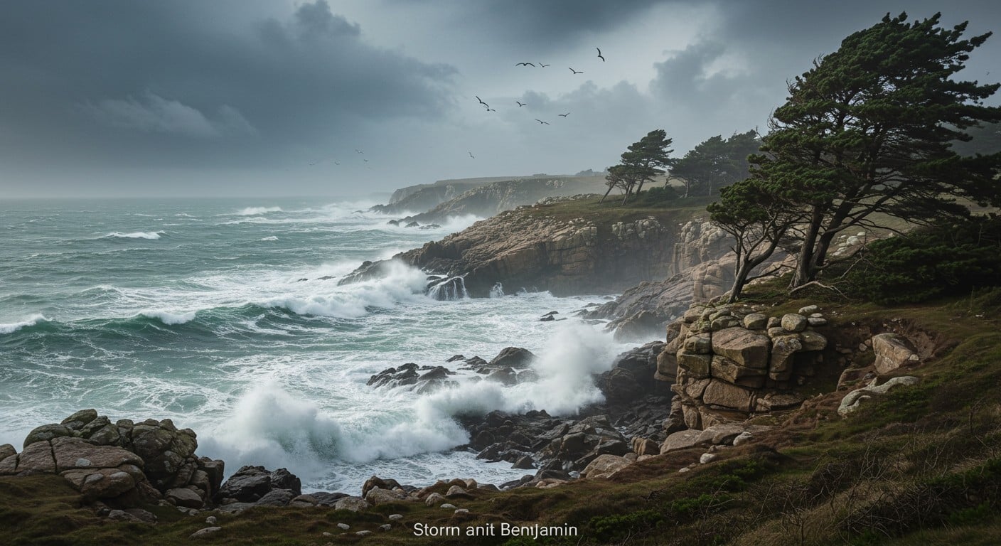 Tempête Benjamin frappe la France avec des vents à 125 km/h et 19 départements en alerte orange. Découvrez les impacts et précautions à prendre.