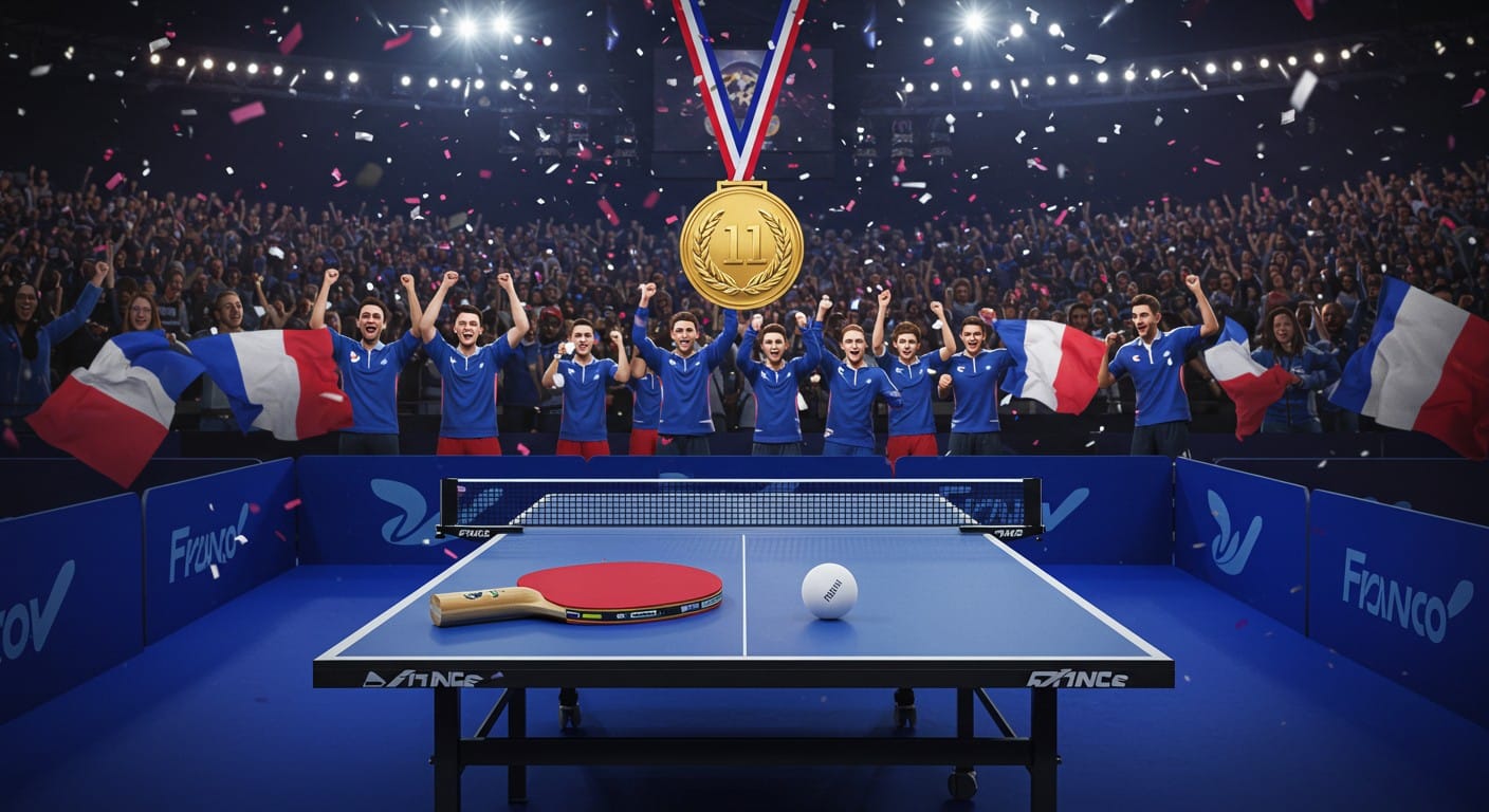 La France triomphe aux championnats d’Europe de tennis de table 2025 grâce à Simon Gauzy et les frères Lebrun. Découvrez l’exploit historique des Bleus !
