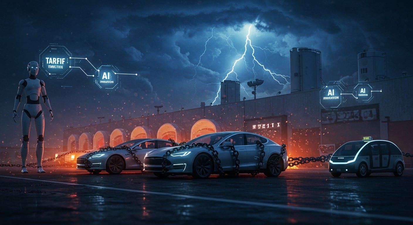 Tesla subit une chute de 37% de ses bénéfices en 2025, plombée par les droits de douane et les investissements en IA. Découvrez l’impact et les projets futuristes !