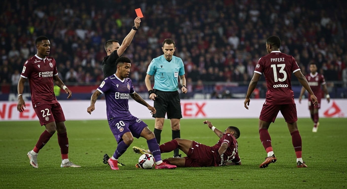 Un tacle violent de Sadibou Sané lors de Toulouse-Metz fait polémique. Expulsé, le Messin compromet son équipe. Analyse et conséquences en Ligue 1.