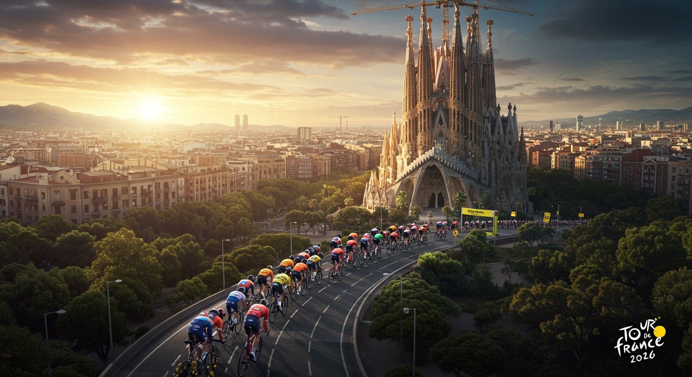 Découvrez le parcours complet du Tour de France 2026 pour hommes et femmes : départ Barcelone, Montmartre, Alpe d'Huez... Toutes les étapes en direct et analyses exclusives pour ne rien manquer !