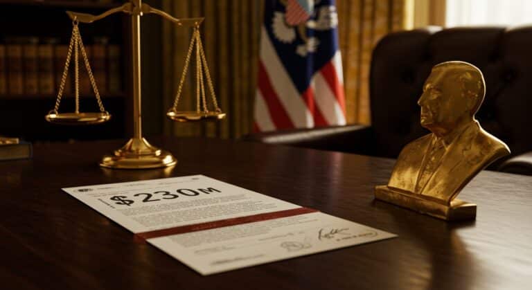 Trump Réclame 230M$ : Une Demande Audacieuse Décryptée