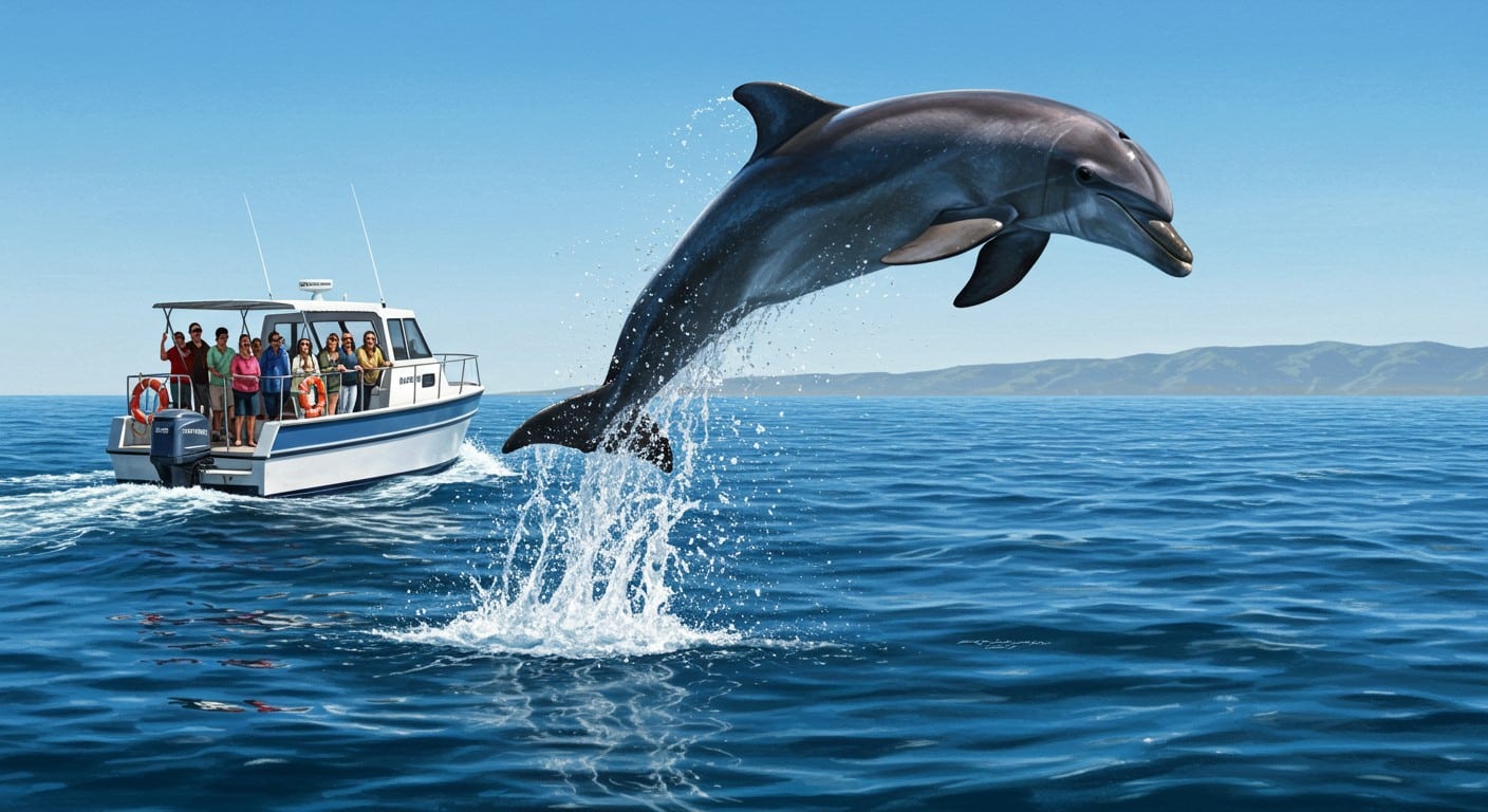 Un dauphin heurte un bateau en Californie lors d’une sortie touristique. Découvrez ce moment rare et ses implications pour l’observation marine.