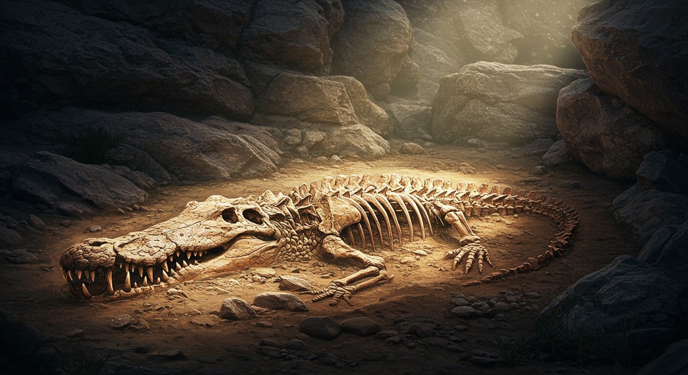 Découverte d’un squelette de crocodile du Jurassique près de Montpellier. Un fossile unique de 180 millions d’années intrigue les experts. Nouvelle espèce ?