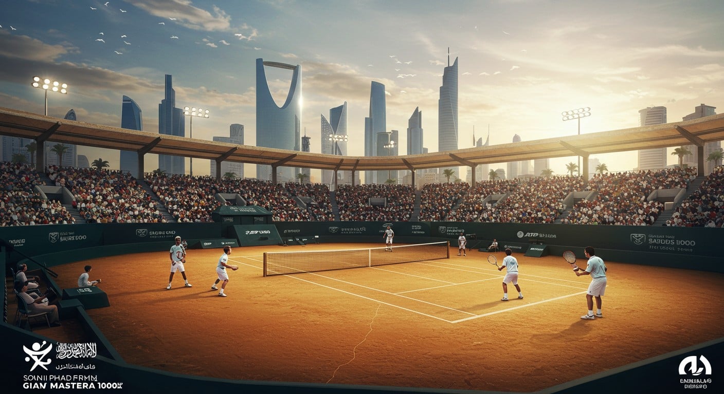 Nouveau Masters 1000 en Arabie Saoudite en 2028 : un tournoi ATP sur dur extérieur qui redéfinit le calendrier du tennis mondial. Découvrez son impact !