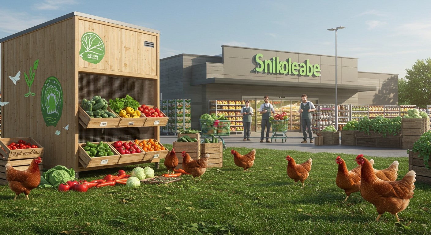 Un supermarché utilise des poules pour valoriser ses déchets alimentaires, une initiative écologique et virale. Découvrez cette démarche innovante !