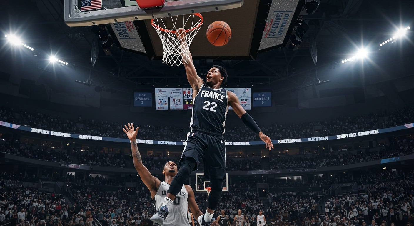 Victor Wembanyama impressionne avec des dunks spectaculaires et des contres face à Miami. Découvrez ses moments forts en présaison NBA !