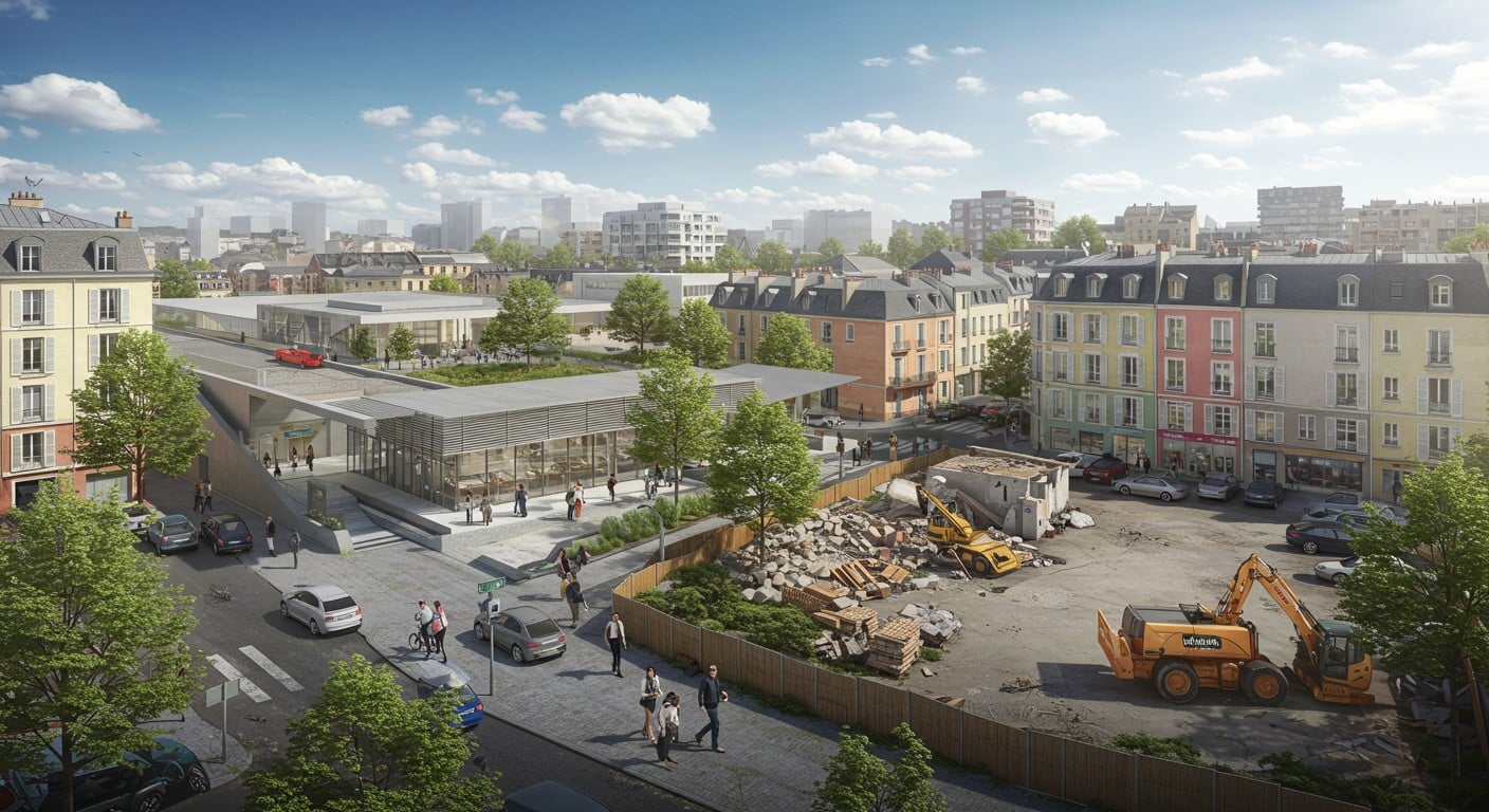 À Villejuif, le quartier Aragon se métamorphose pour accueillir la ligne 15 sud du métro avec logements, commerces et espaces publics réaménagés.